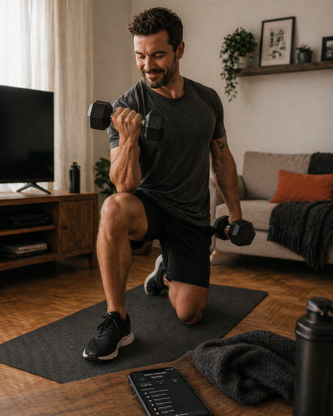 Homem treinando com flexibilidade